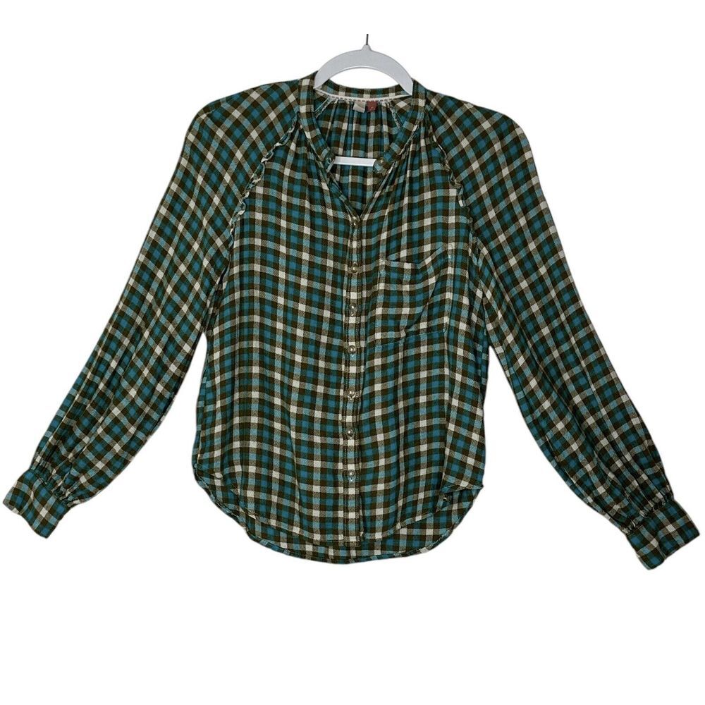 Pilcro Anthropologie Shirt Top Women XS Blouse Classic Long Sleeve Corpcore